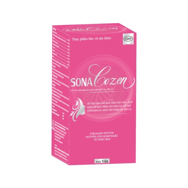 Viên Uống Bổ Sung Collagen Giảm Sạm Da Giảm Da Nhăn Làm Sáng Da Đẹp Da SonaCozen - Hộp 30 viên Superbox