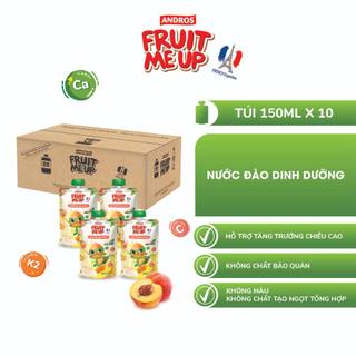 Combo 10 Túi Nước Đào Dinh Dưỡng - Hỗ Trợ Bé Tăng Chiều Cao & Đề Kháng - ANDROS FRUIT ME UP - 150ml x 10