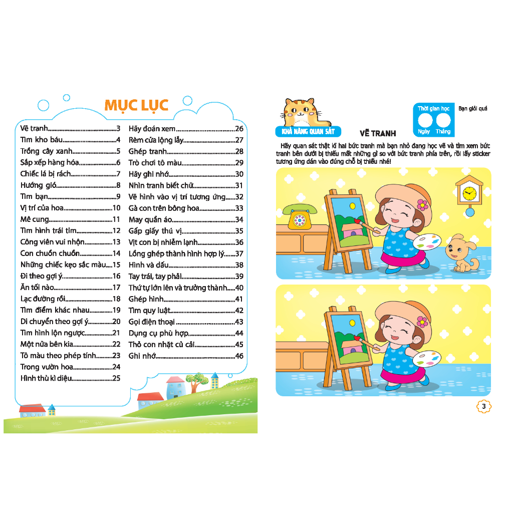 Sách - Sân chơi trí tuệ cho trẻ - Não trái + Não phải 5 - 6 tuổi - quyển 1