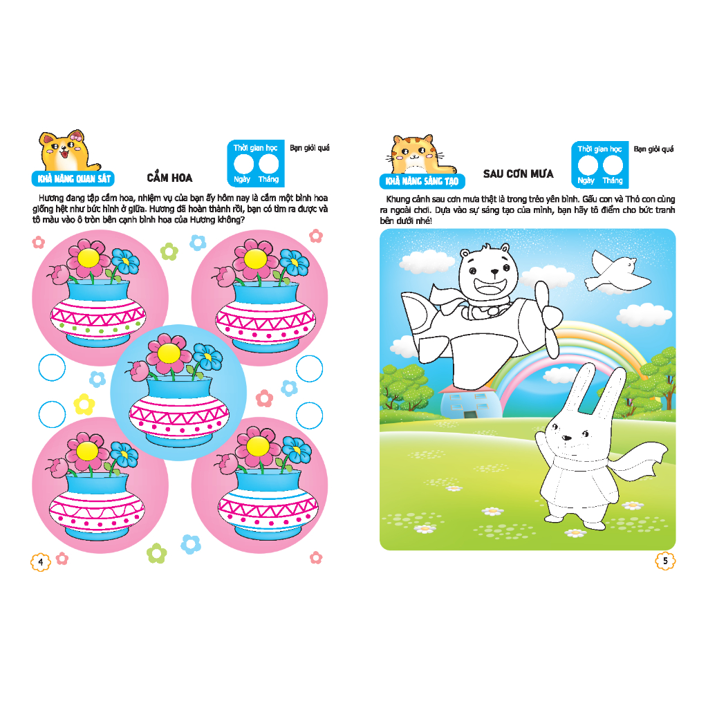 Sách - Sân chơi trí tuệ cho trẻ - Não trái + Não phải 4 - 5 tuổi - quyển 2