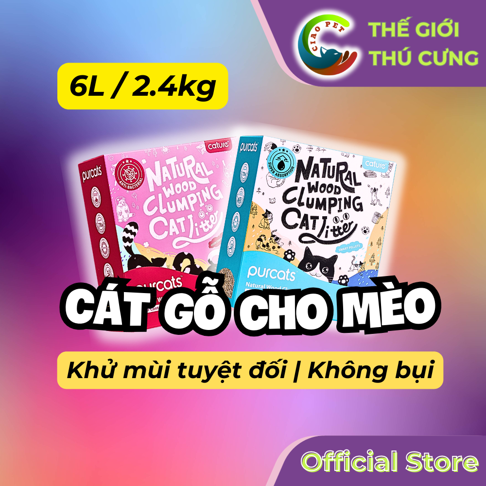 Cát gỗ tự nhiên cho mèo Cature | Vón tôt, khử mùi cực nhanh và kháng khuẩn tự nhiên