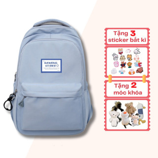 Balo nữ thời trang cặp đi học GENBAG đơn giản nhiều ngăn đựng vừa laptop 15 6 inch BL07