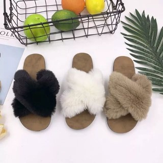 dép lông nữ đế cao su dẻo quai chéo mã mới