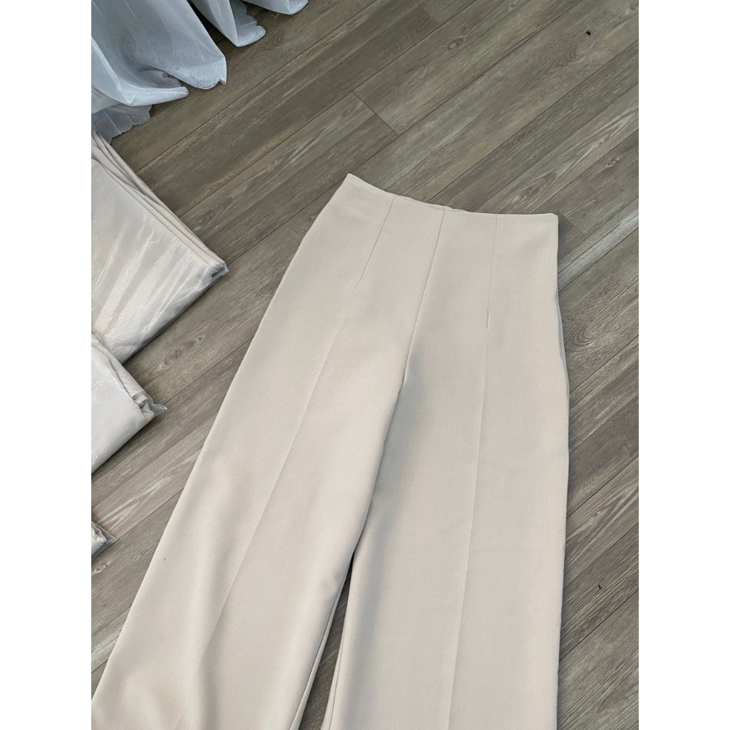 Quần vải tây ống suông rộng