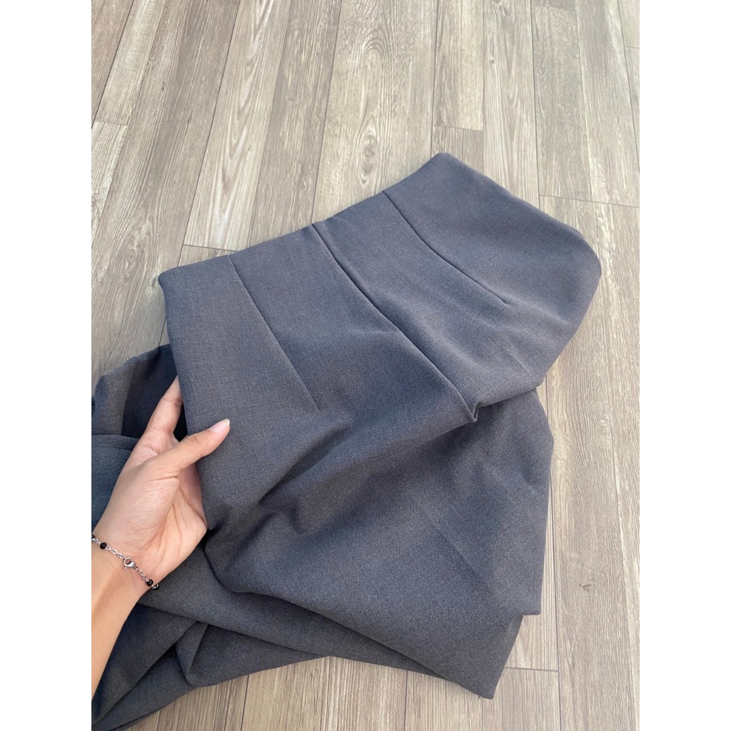 Quần vải tây ống suông rộng