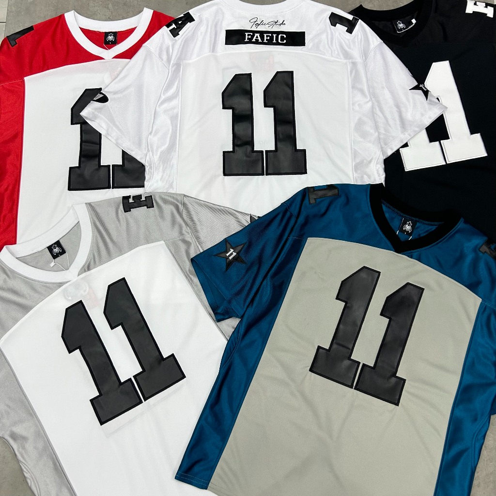 Áo Thun Phối Bóng Đá fafic Local Brand thể thao Form Oversize  áo jersey Dáng rộng tay lỡ hình thêu 11 nam nữ