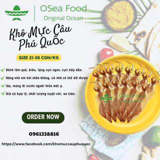 1 Con Mực Câu  Size 21-30 Con/kg