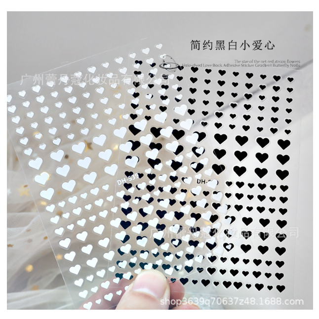 sticker nail tim trang trí móng mã mới a
