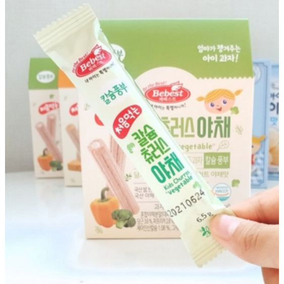Bánh ăn dặm cuộn kem Bebest Hàn Quốc cho bé từ 7 tháng tuổi date t10/2024