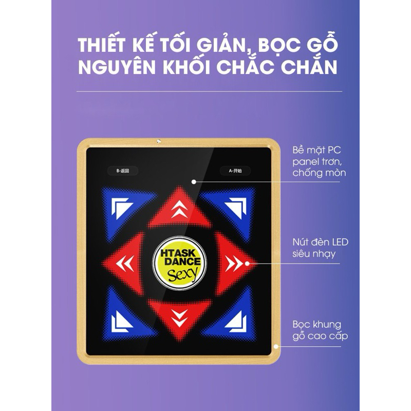 Thảm chơi game, thảm nhảy, máy chơi game khu TTTM công nghệ AI, camera AR thông minh Tiếng Anh kết nối tivi