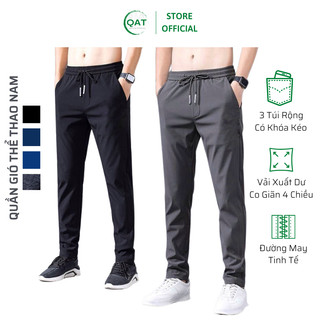  Quần Gió Thể Thao Nam Co Giãn Cao Cấp Lên Dáng Đẹp Quần gió bigsize Chất Liệu Vải Xi Hạt Xuất Dư. Đổi size 7 ngày 