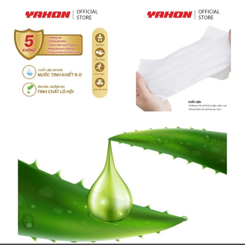 CHÍNH HÃNG COMBO Khăn giấy ướt em bé KHÔNG MÙI Nuna xanh, gold 100 tờ