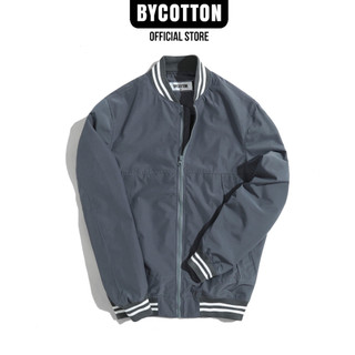 Áo khoác nam cao cấp jacket bomber dù màu xám by cotton