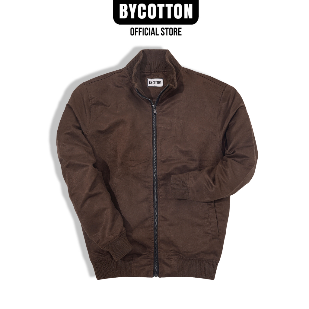 Áo Khoác Nam Cao Cấp Suede Leather Jacket Bomber BY COTTON
