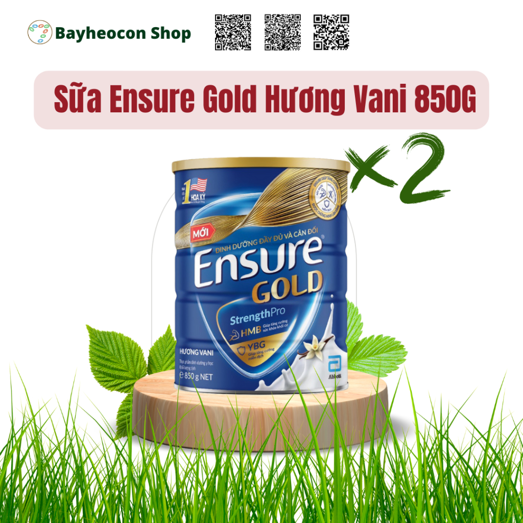 Combo 2 lon Sữa Bột Abbott Ensure Gold Vani 850g