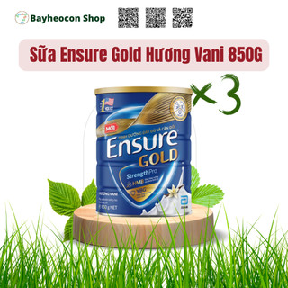 Bộ 3 lon sữa bột abbott ensure gold vani 850gg