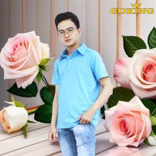 Áo polo nam thoát nhiệt Goking, 100% cotton siêu thoáng mát, thấm hút mồ hôi. Áo phông nam cổ trụ hàng hiệu