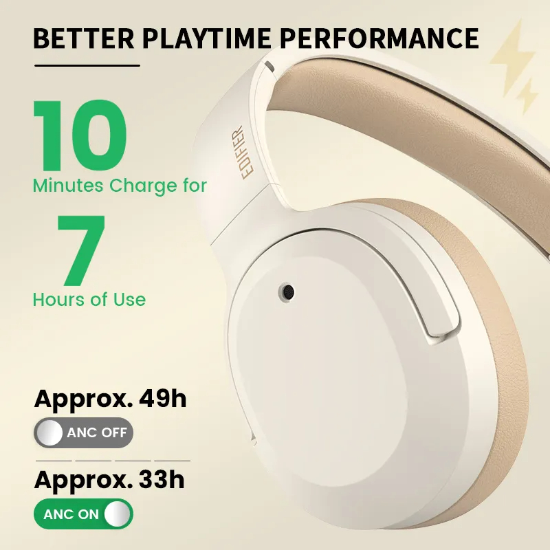 Edifier W820NB Plus - Tai Nghe Không Dây Bluetooth 5.2, ANC, Hi-Res Wireless, Màng Loa 40mm, Type-C | BigBuy360 - bigbuy360.vn