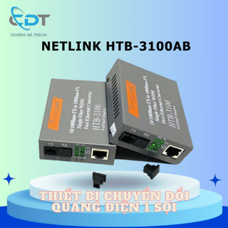 Thiết bị chuyển đổi quang điện 1 sợi media converter 1fo 100mbps netlink htb-3100ab