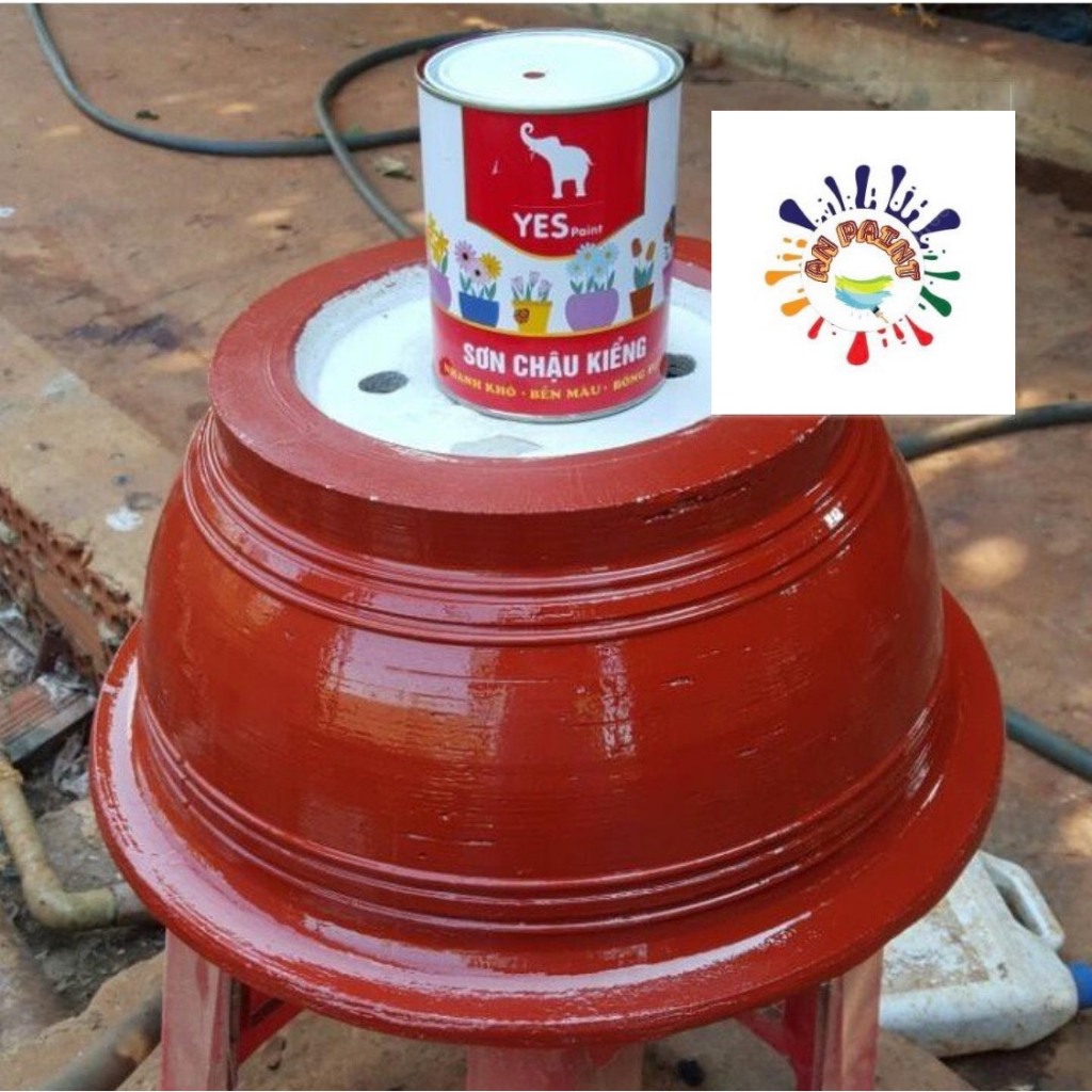 Sơn Chậu Kiểng Màu Đỏ Chậu - Chu Chậu 1K Yespaint (800gr) sẽ