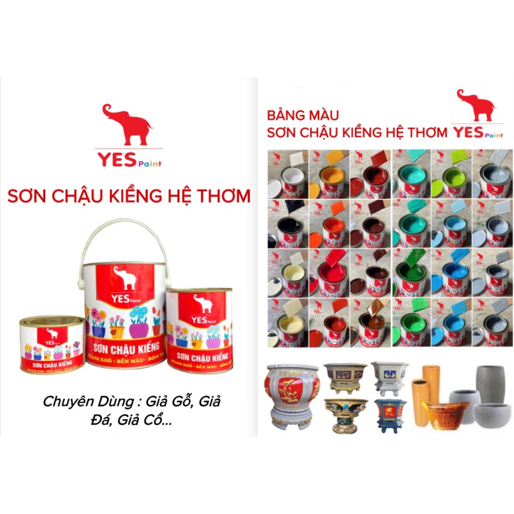 Sơn Chậu Kiểng 1K Yespaint Đủ Màu - Độ bóng cao