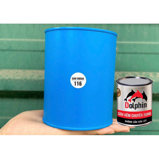 [Tặng cọ] Sơn Kẽm Dolphin Màu Xanh Yamaha (800gr)