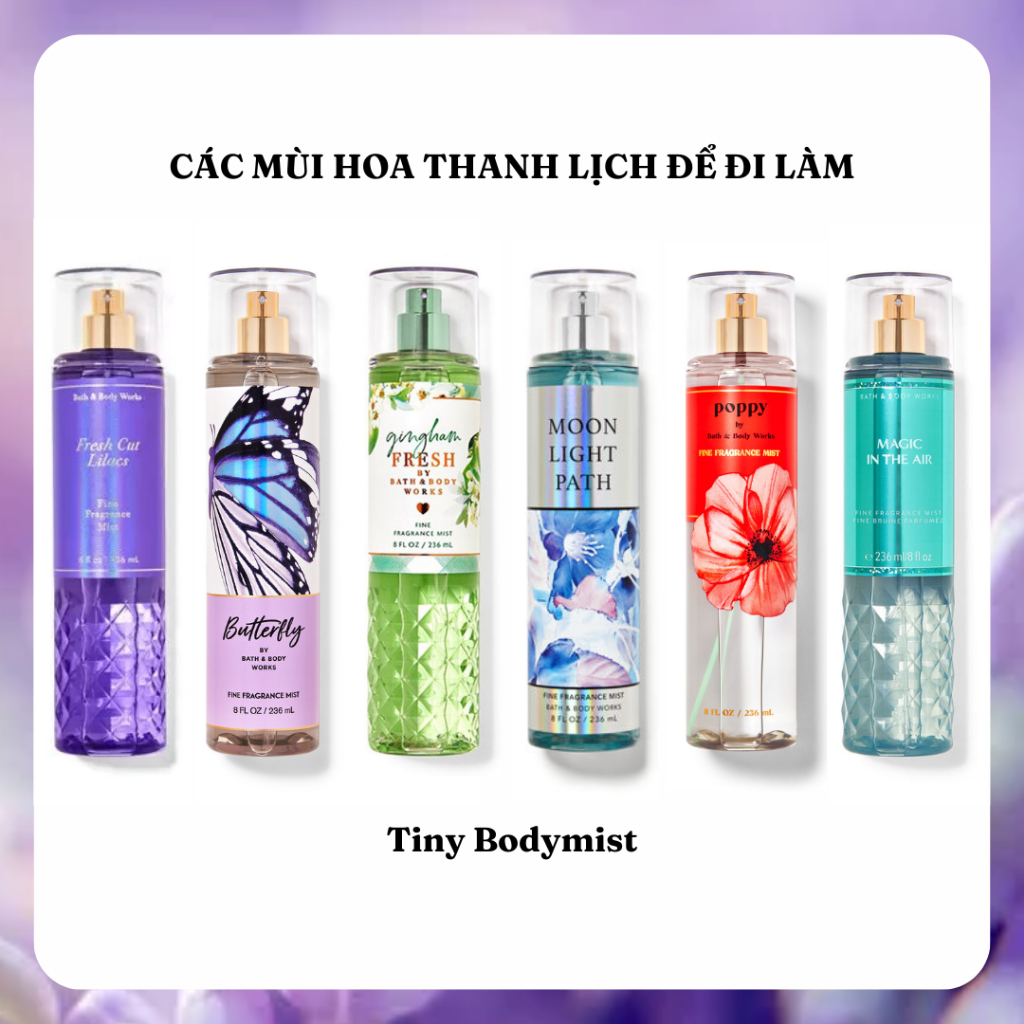 Xịt thơm 10ml mùi thanh lịch body mist Bath and Body Works