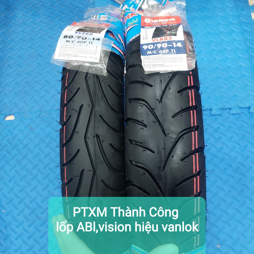 _Lốp Xe ABL, Vision Lốp trước 80/90-14 & Lốp sau90/90-14 thương hiệu Vanlock Nhật Bản
