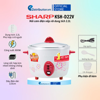 Nồi Cơm Điện Nắp Rời Sharp KSH-D22V - Màu Ngẫu Nhiên - Hàng chính hãng