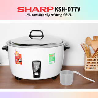 [HỎA TỐC] Nồi Cơm Điện Nắp Rời Sharp KSH-D77V (7L) - Hàng chính hãng