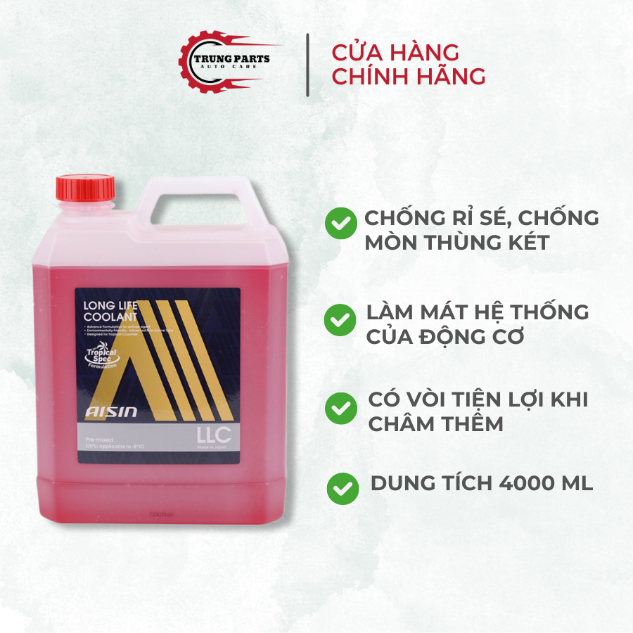 Nước làm mát động cơ Aisin  LCPM20A4LR - Can 4L