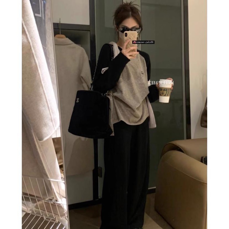 BỘ TĂM NHUNG GHI PHỐI MÀU THÊU MICKEY