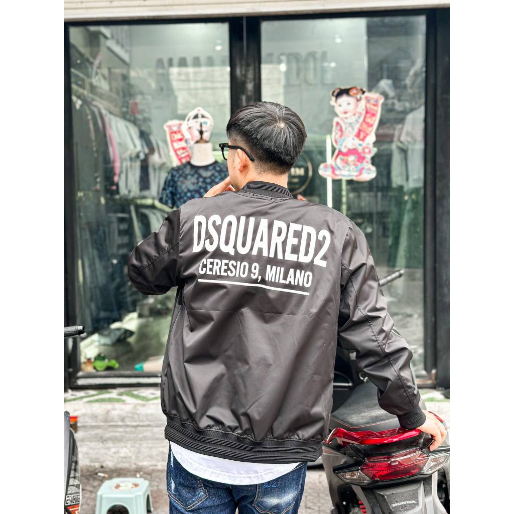 Áo Khoác Gió DSQ ICON NGỰC HÀNG SC Cực Nét,Vải Gió Mềm Bóng,HÌNH IN Mặt Sắc Nét