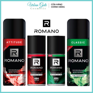 Chai Lăn nam Xịt khử mùi ROMANO Attitude /Classic Deodorant Roll-on 50ml - Lăng nách nam
