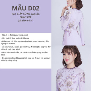 RẬP GIẤY A0 ÁO DÀI D02 (KHÔNG CẮT SẴN)