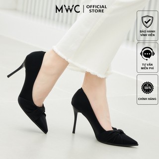 Giày cao gót mwc 4499 - giày cao gót muic nhọn phối nơ xoắn thanh lịch