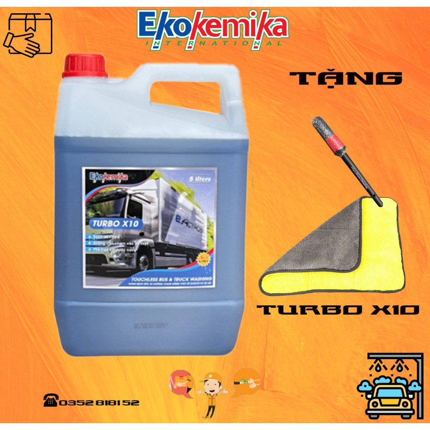 Rửa xe không chạm Tubor x10 5lit