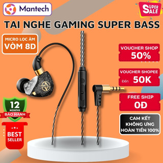  Tai Nghe Nhét Tai Chống Ồn Có Dây X6 Âm Thanh Siêu Bass Cực Hay Có Micro Khử Ồn Dây Chống Rối 