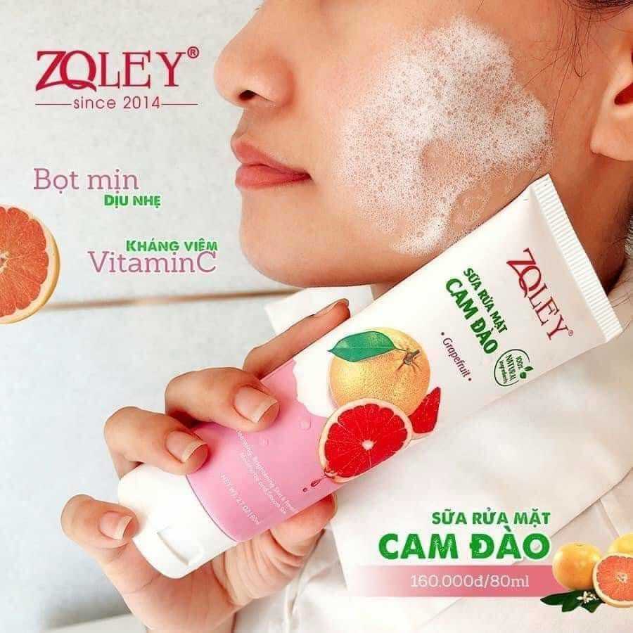 Sữa rửa mặt Cam Đào Zoley Facial Cleanser chính hãng giúp làm sạch da, dưỡng da mềm mịn