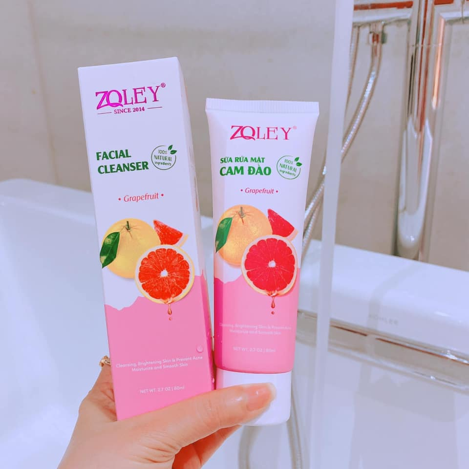 Sữa rửa mặt Cam Đào Zoley Facial Cleanser chính hãng giúp làm sạch da, dưỡng da mềm mịn