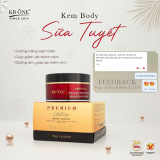 Kem Body sữa tuyết Kbone - Whitening Body Cream Kb One chính hãng Giúp dưỡng da trắng hồng mịn màng