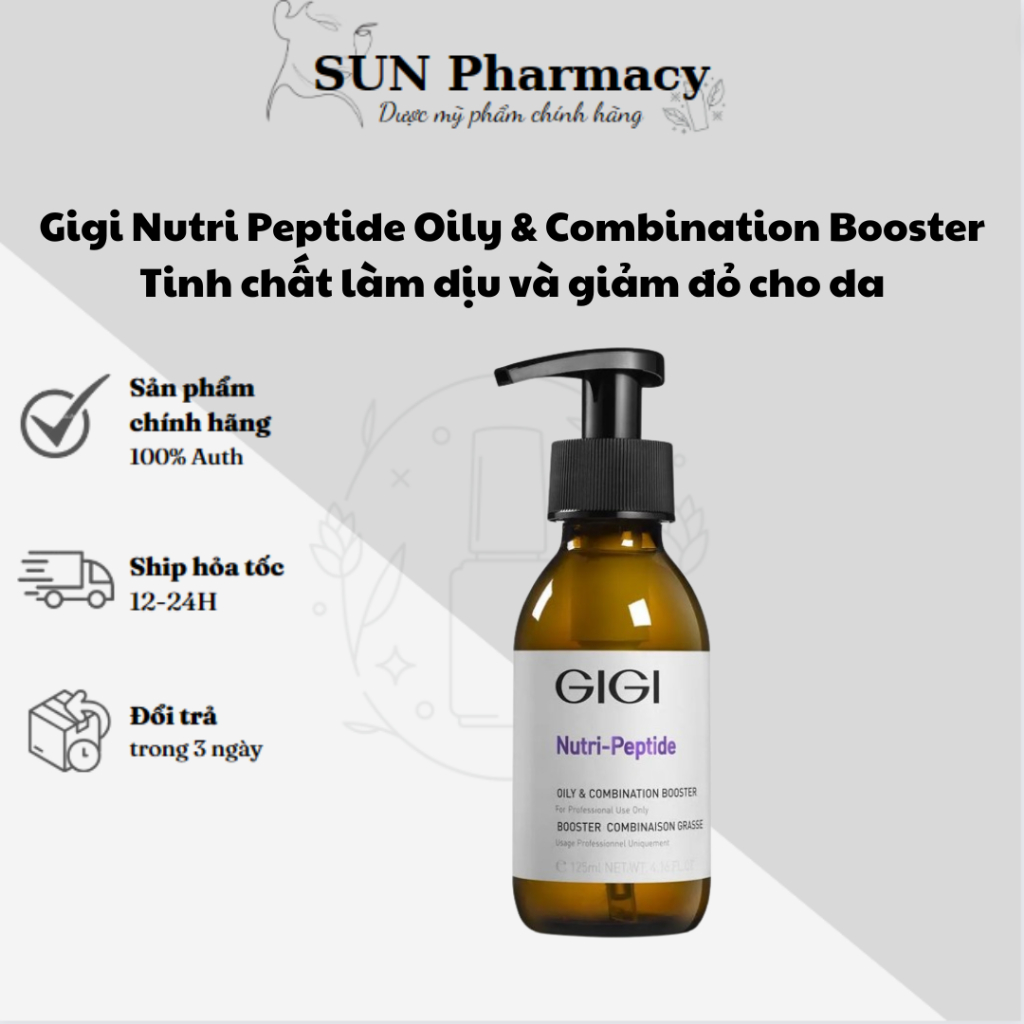 Gigi Nutri Peptide Oily & Combination Booster - Tinh chất làm dịu và giảm đỏ cho da 120ML
