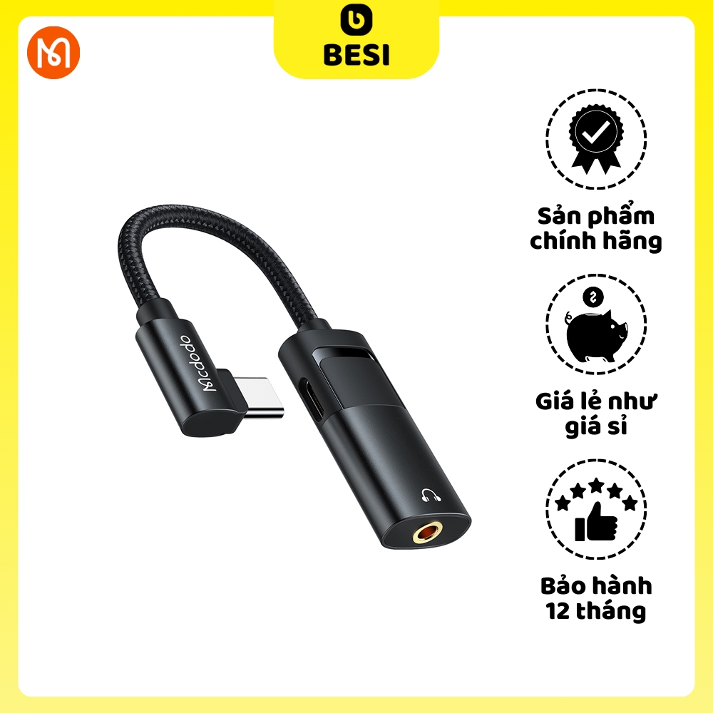 Đầu Chuyển Đổi Mcdodo Type-C to Type-C and DC3.5mm cable