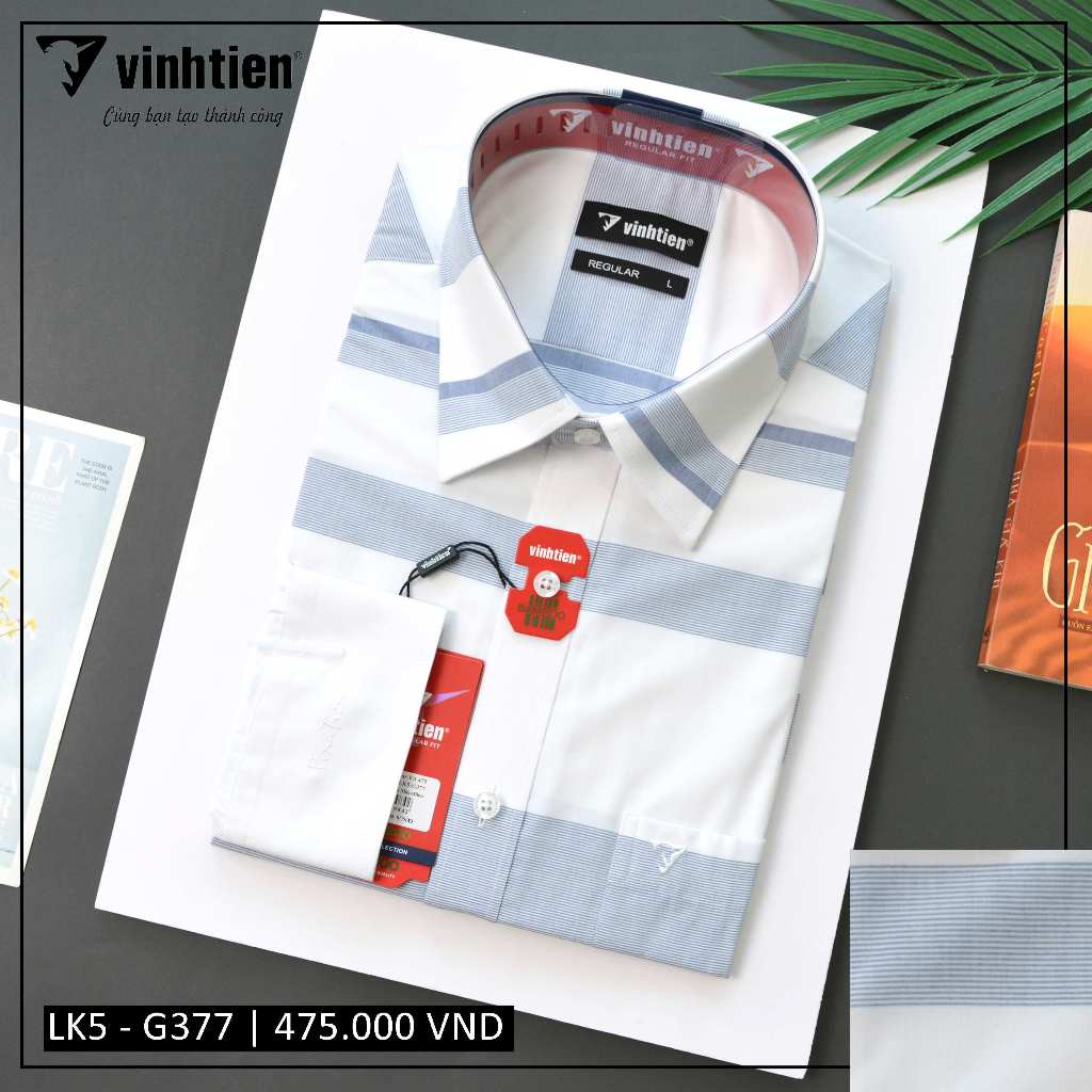Áo Sơ Mi Dài Tay Caro Vải Bamboo Form Regular Vĩnh Tiến 475 - Nhiều Màu