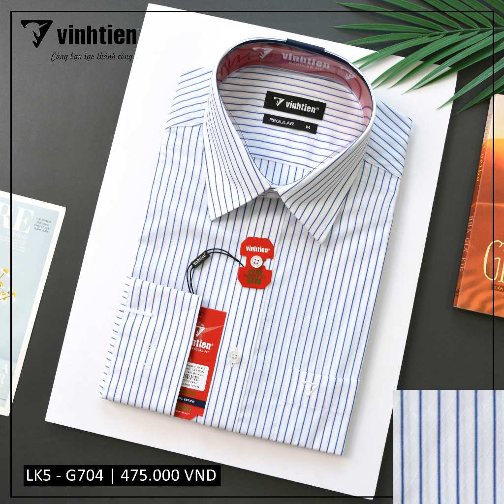 Áo Sơ Mi Dài Tay Caro Vải Bamboo Form Regular Vĩnh Tiến 475 - Nhiều Màu