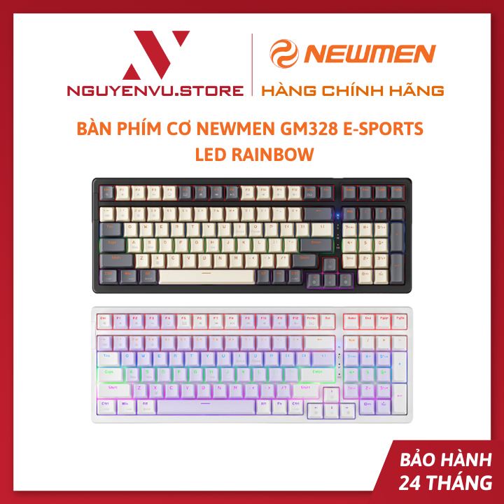 Bàn Phím Cơ Newmen GM328 E-Sports | LED Rainbow - Hàng Chính Hãng