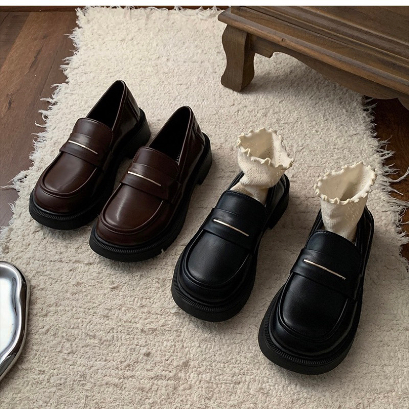 Giày loafer da lì mềm A30