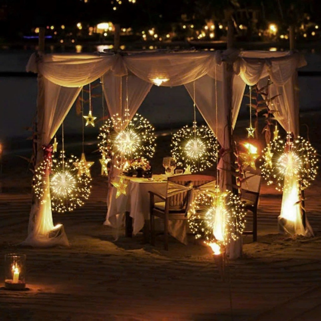 Dây 5 Đèn Led Phao Hoa 8 Hiệu Ứng