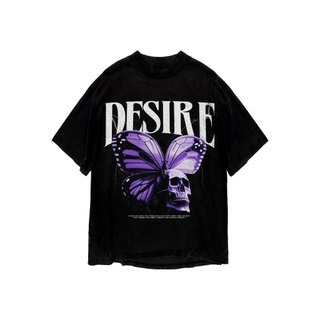 Áo thun in hình unisex nam nữ teeholic cotton cao cấp phong cách retro y2k bướm đầu lâu màu đen trắng THS271123_110