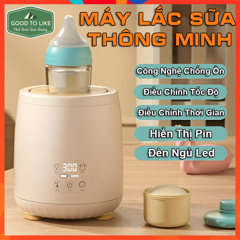 Máy Hâm Sữa Goodtolike Chế Độ Giữ Ấm Nhiệt Độ Không Đổi - Máy Lắc Sữa Tự Động Chống Vón Cục Kết Hợp Đèn Ngủ Thông Minh